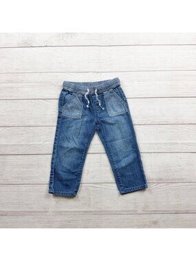 Gymboree Baby Blue Denim Jogger Pants Elastic Waist 18-24 Months